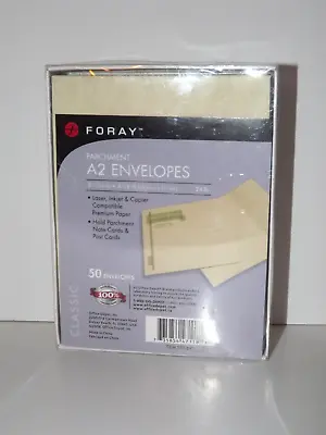 Foray Parchment A2 Envelopes Classic 50 Envelopes 5 11/16  X 4 3/8  New (L) • $16.99