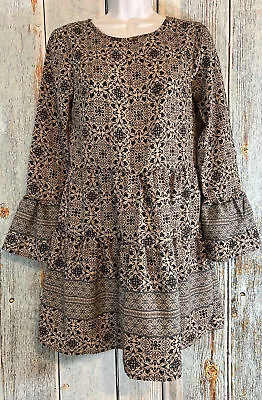 One Clothing Women's Dress Size XS Retro Style Bell Sleeve Mini Kaleidoscope • $12.99