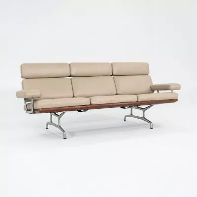 1990s Ray And Charles Eames For Herman Miller Three Seat Sofa Teak & Tan Leather • $10000