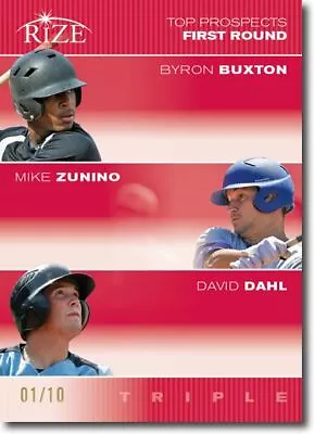 2012 Byron BUXTON * Mike ZUNINO * David DAHL Rize Rookie RED Paragon RC #/10 • $24.99