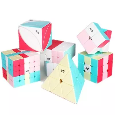 Qiyi Neon Edition 2x2 3x3 Magic Cube 4x4 5x5 Speed Cube Maple Leaves Lvy Pyramid • $14.99