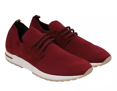 Loro Piana Mens 360 LP Flexy Walk Sneakers US 12 EU 45  Red Slip On Lace Up • $674.99