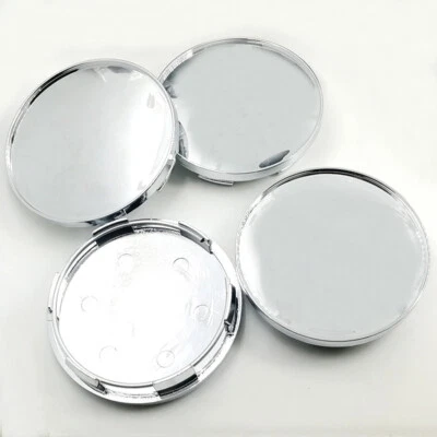$12.50 • Buy 4Pcs Wheel Rim Center Hub Caps Cover 68MM Car Accessories Chrome Silver No Logo