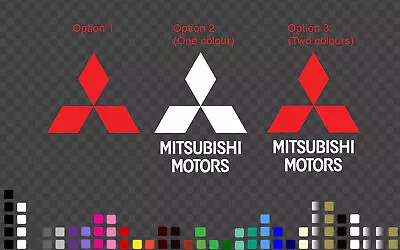 Mitsubishi Logo Vinyl Decal Sticker Car Window 3~120cm Long Many Colours • $12.99