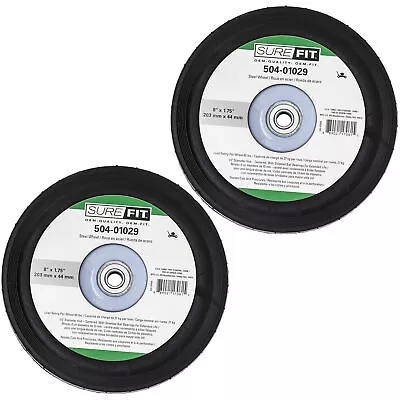 SureFit 8x1.75 Ribbed Steel Mower Wheel Assembly Combo Universal Fit 2 Pack • $14.95