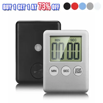 Large LCD Display Digits Timer Magnetic Kitchen Clock Alarm For Cooking Backing • £3.11