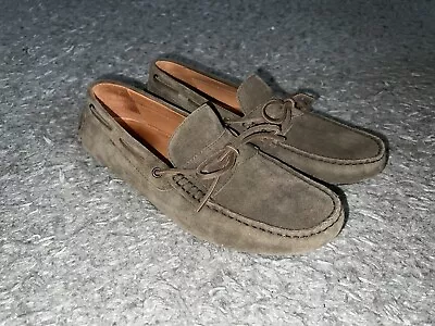 J. Crew Brown Suede Leather Driving Mocs Loafers Shoes Men's 9 • $30