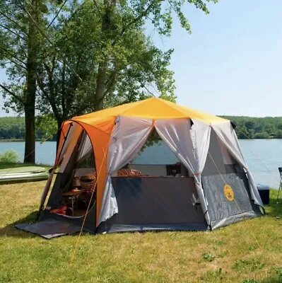 Coleman 2000019550 Cortes Octagon 8 Person Tent - Orange • £140