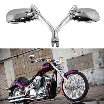 $23.95 • Buy Chrome Motorcycle Rear View Side Mirrors For Yamaha V Star 1300 1100 950 650 250