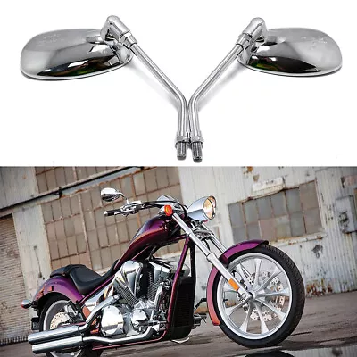 $23.95 • Buy Chrome Motorcycle Rear View Side Mirrors For Yamaha V Star 1300 1100 950 650 250