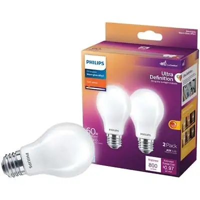 Philips Ultra Definition Warm Glow 60W Equivalent Soft White A19 Medium LED • $17.83