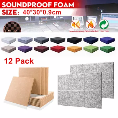 £26.19 • Buy Acoustic Panels Sound Proofing Foam - 12pcs Studio Sounds Absorption Wall Panel