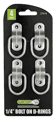 4 Pack Tie-Down D-Ring Anchors 1/4  Heavy Duty Iron Bolt On Trailer Tie Downs • $10.99