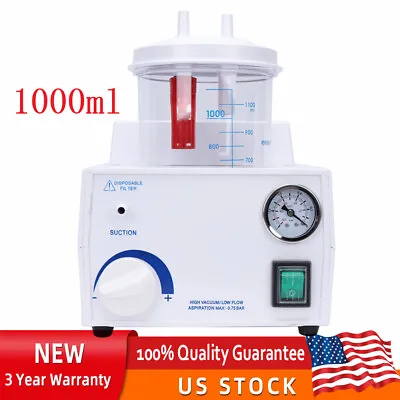 Vacuum Phlegm Quiet Suction Unit Portable Medical Emergency Aspirator Machine • $126.35