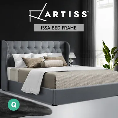 $299.95 • Buy Artiss Bed Frame Queen Size Gas Lift Base With Storage Mattress Fabric
