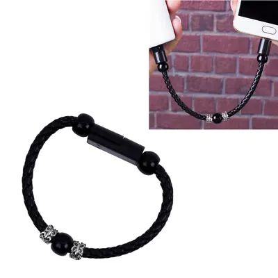 1Pc USB Type-C Data Sync Cable Braided Wristband Style Charging Cable (Black) • $9.07