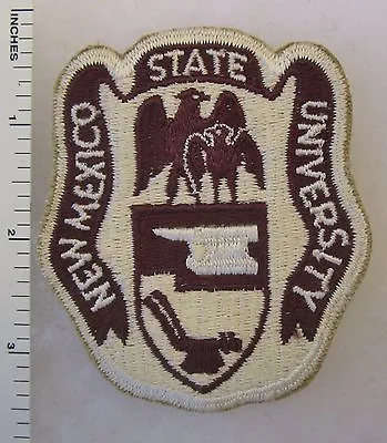 NEW MEXICO STATE UNIVERSITY ROTC SCHOOL PATCH Cut Edge OLDER Vintage ORIGINAL • $7.15