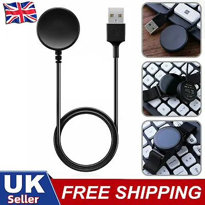 Wireless USB Cable Charger Dock For Samsung Galaxy Watch 6/5/4/3/Pro Active 2/1 • £6.95