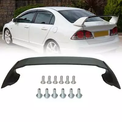 Black Primed Rear Trunk Spoiler Wing For 12-15 Honda Civic 4DR Sedan Mugen Style • $66.90