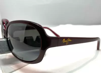 Maui Jim Rainbow Falls Mj 225-04 Dusty Rose Red W/ Grey Polarized Sunglasses New • $155