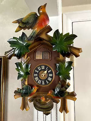 Cuckoo Clock W/ Music Box - Black Forest Germany - Vintage 1970s - Needs Repair • $95