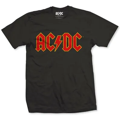 £12.48 • Buy Official AC/DC T Shirt Red Logo Black Mens Unisex Classic Rock Metal Tee New