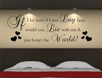 If I Lay Here If I Just Lay Here...(Snow Patrol Lyrics) - Wall Quote (Medium)  • £9.99