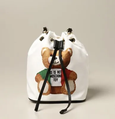  Moschino Couture Nylon Bucket Bag With Teddy • $339