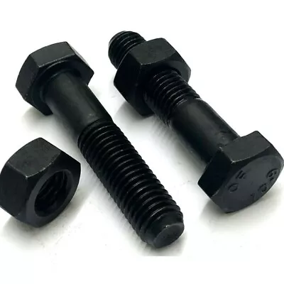 £5.39 • Buy M12 Grade 10.9 Bolts & Nuts High Tensile Part Threaded Hexagon Head Black Screws