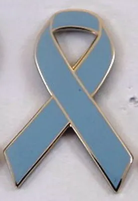 NEW Oesophagus Cancer Awareness Ribbon Enamel Periwinkle Badge / Brooch.Charity. • £2.99