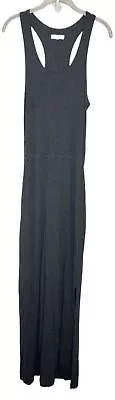 Madewell Women’s Sleeveless Racerback Heather Gray Side Slit Maxi Dress Sz XS • $29.99