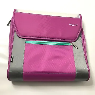 Mead Five Star 2  Zipper Binder 880 Sheet Capacity + 5 Tab Expanding File Pink • $16.37