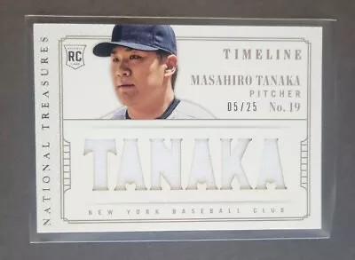 Masahiro Tanaka 2014 National Treasures Rookie Timeline Materials #5/25 Rare RC • $100