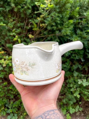 £24.99 • Buy Double Spout Floral Pot Royal Doulton Lambethware Cream Colour Cooking Sauce