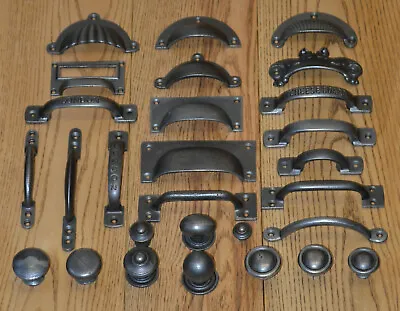 Cast Iron Chest Drawer Door Cup & Pull Handles & Knobs Wardrobe Kitchen Cupboard • £3.95