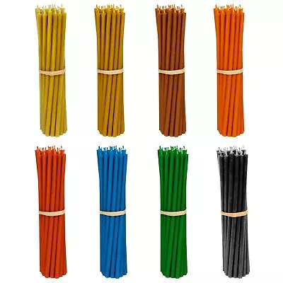 50 Pcs. 5.9 Inch Thin 100% Beeswax Candles Colors Of Your Choice Ritual • £11.99