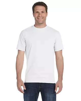 Hanes Men's ComfortSoft 100% Cotton Lay Flat Collar Blank T-Shirt 5280 S-4XL • $6.70