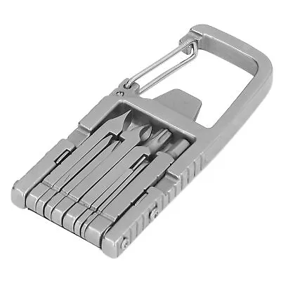 12 In 1 Folding Keychain Multitool Portable Pocket Tool Screwdriver Bits Ruler • £8.95