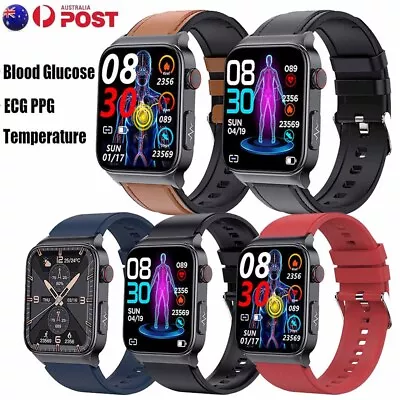 $96.99 • Buy Smart Watch Sleep Blood Glucose ECG Monitoring Body Temperature Sport Waterproof