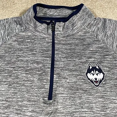UConn Huskies Sweatshirt Men Large Adult Gray NCAA College Pullover Sweater • $25