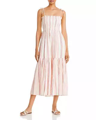 Joie Womens Jailene Striped Smocked Maxi Dress - Pink Multicolor • $38.70