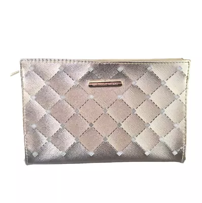Michael Kors Gold Makeup Cosmetics Pouch Bag With Zipper  • $24.99