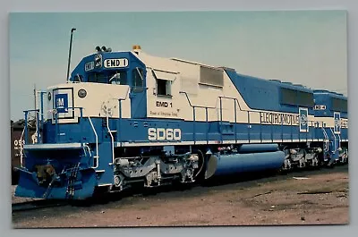 $6.50 • Buy Postcard SD60 Demonstrator EMD Colors Diesel Locomotive Electro Motive GM 1985
