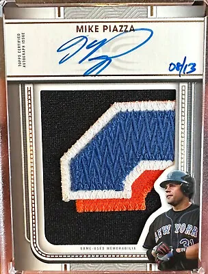 Mike Piazza 2022 Topps Definitive Ultra Patch Auto Relic 8/13 METS 🔥🔥🔥 • $595