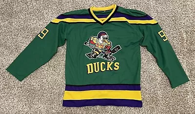 The Mighty Ducks Movie Jersey #99 Adam Banks Hockey Jersey Size Medium • $34.99