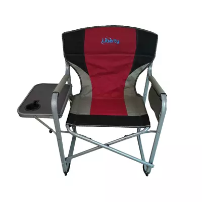 Liberty Camping Director's Chair Magenta Leisure Garden Beach Folding Side Table • £49.94