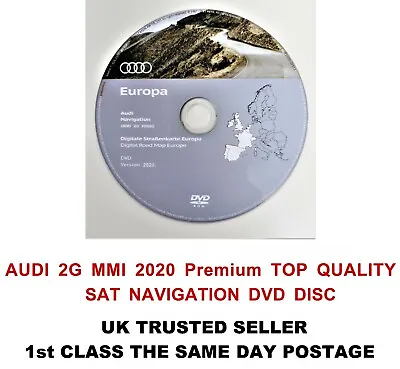 £12.95 • Buy Audi 2020 MMI 2G High Navigation Map Update Sat Nav DVD A4 A5 A6 A8 Q7 ✔️