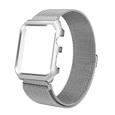 $15.99 • Buy Magnetic Stainless Steel IWatch Band Strap + Full Screen Case Fit Apple Watch 