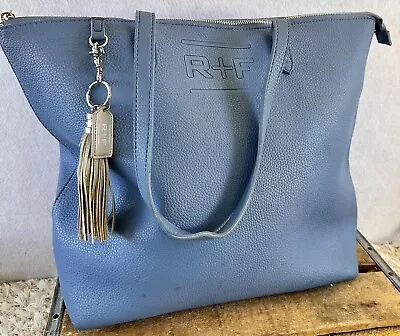 Rodan + Fields Blue Leather Tote Bag Purse • $19.95