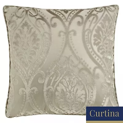 Curtina CHATEAU Natural Jacquard Eyelet Curtains & Cushions • £8.95